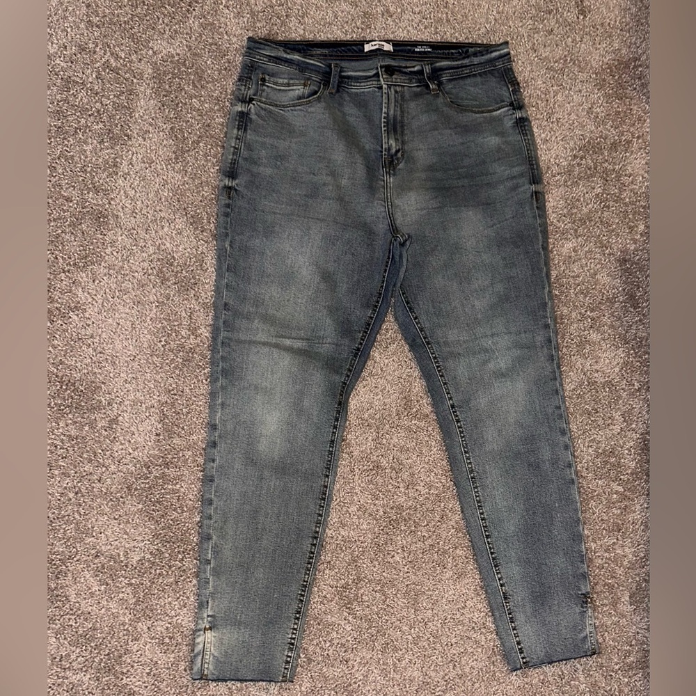 Kensie Grey Blue The Violet High Rise Skinny Jeans